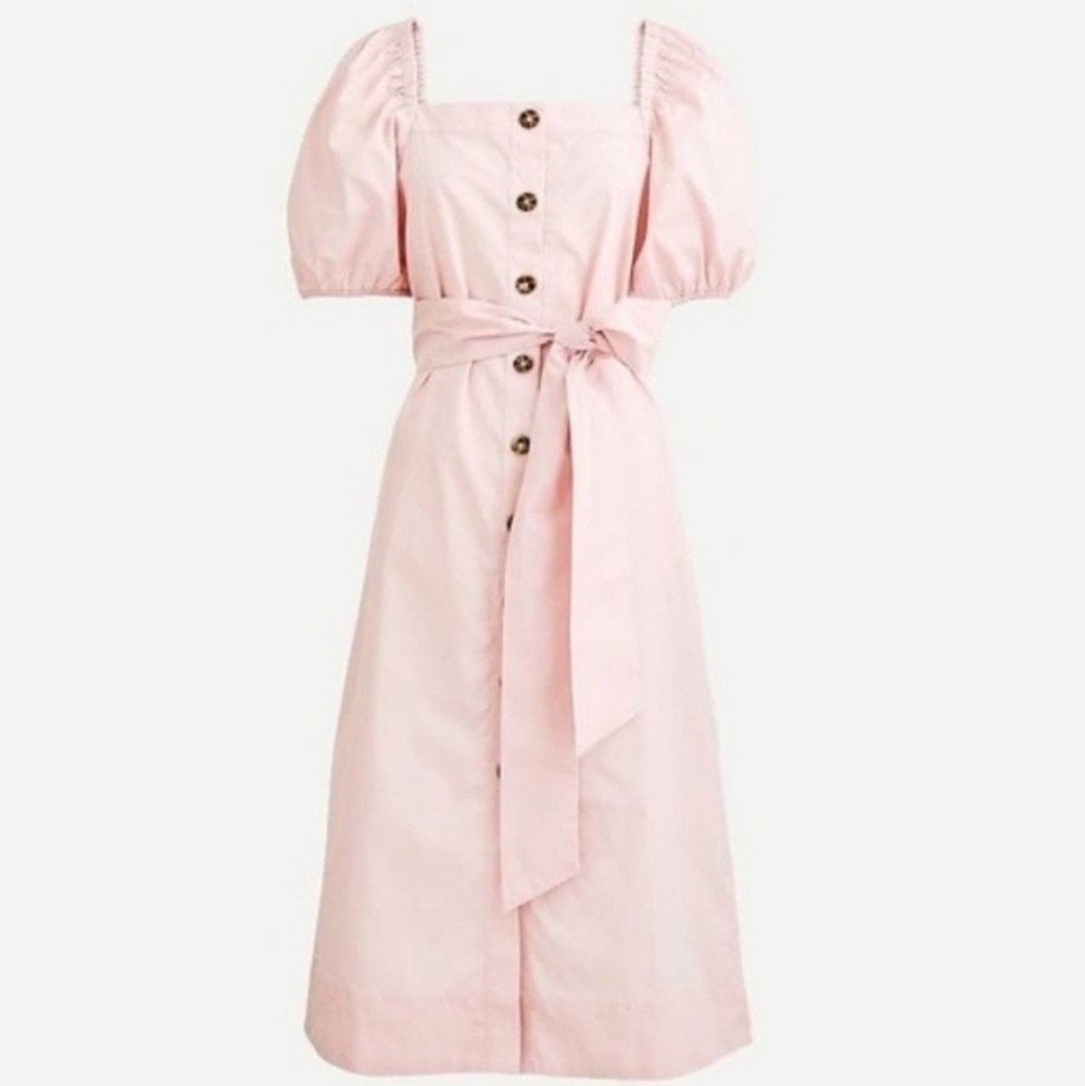 J Crew Square neck Puff Sleeve Dress - Picture 6 of 14